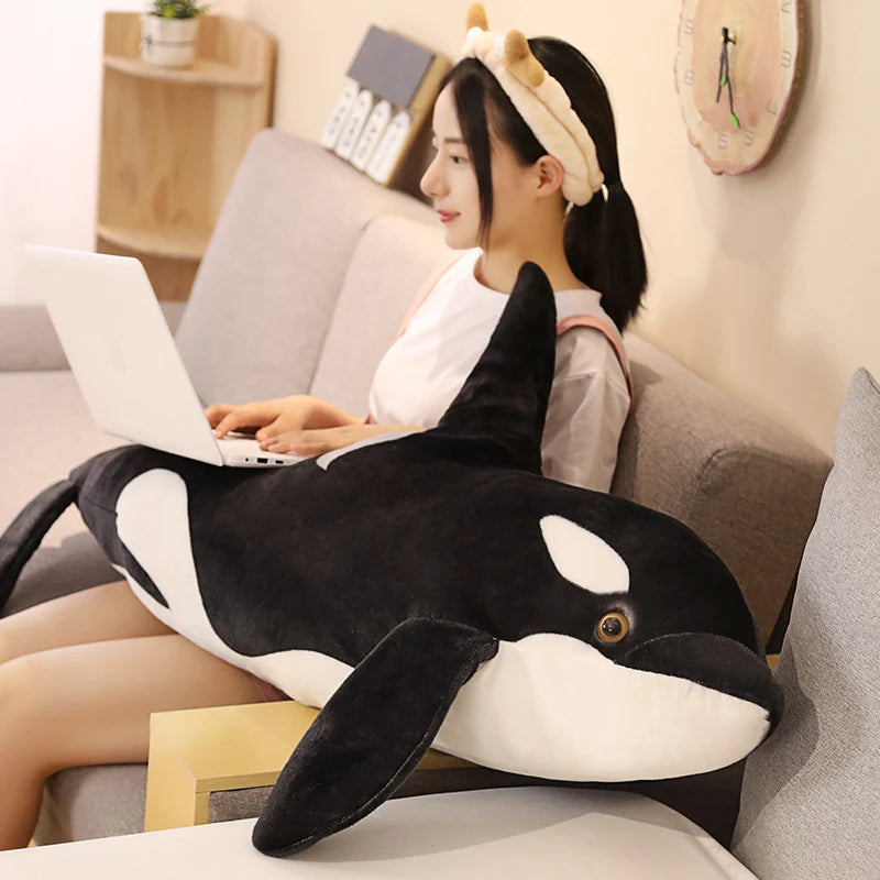 Giant Large 50/75/130cm Orca Killer Whale Plush Stuffed Toy Cartoon Soft Pillow Cushion Cute