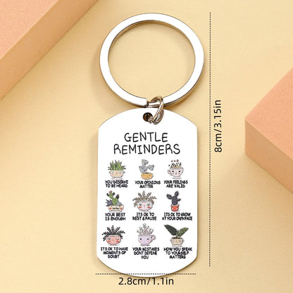 Mental Wellness Emotional Support Gift Bundle – Positivity Desk Set with Crochet Flower, Affirmation Keychain & Motivational Sign
