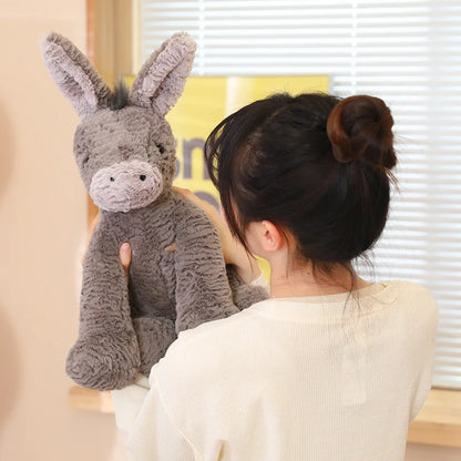 23/40/60CM Large Grey Sitting Donkey Plush Soft Toy