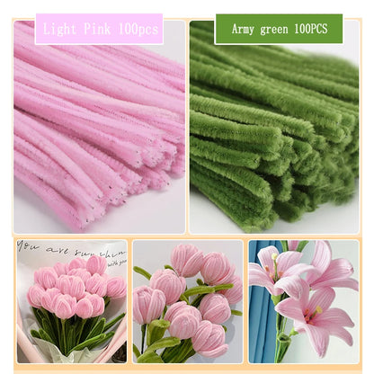30cm Chenille Stems (Pipe Cleaners) – Craft Supplies for DIY, Kids’ Art & Flower Making Supplies Handmade