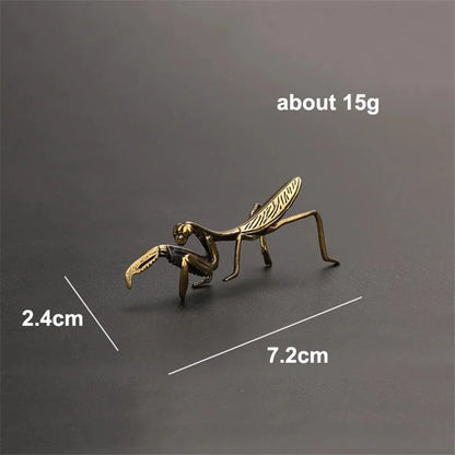 Vintage Copper Mantis Miniature – Decorative Tea Pet & Plant Pot Ornament