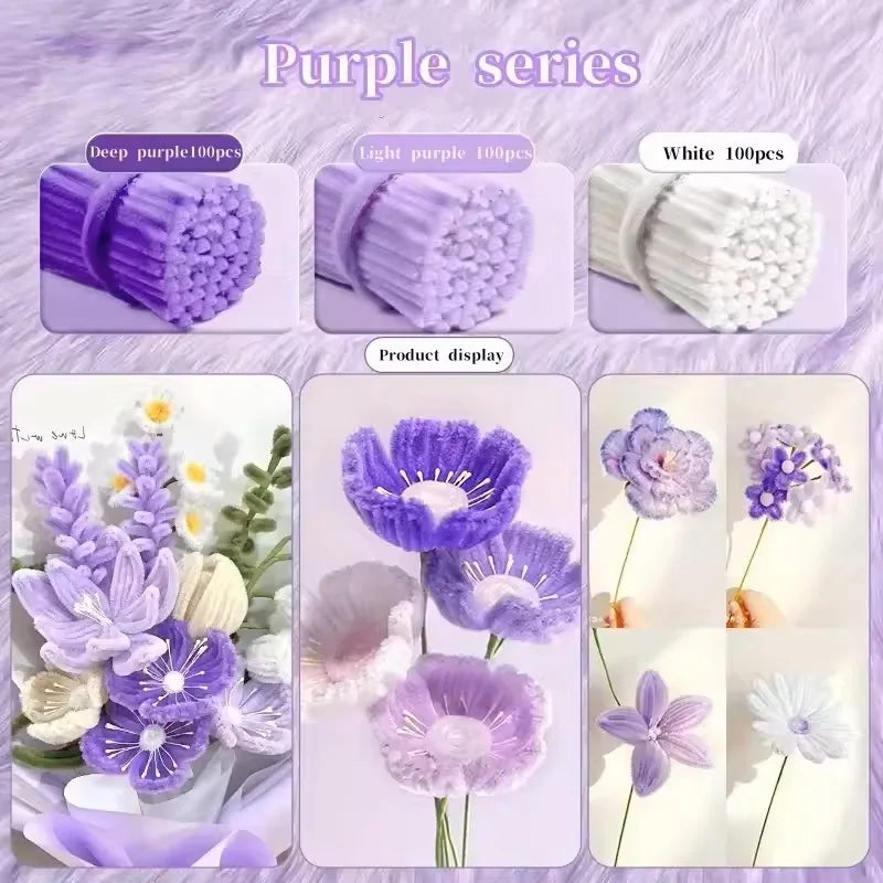 30cm Chenille Stems (Pipe Cleaners) – Craft Supplies for DIY, Kids’ Art & Flower Making Supplies Handmade