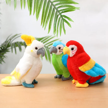Lifelike Bird Plush 20-30cm–Parrot, Peacock, Pelican, Eagle, Cockatoo, Vulture & More Soft Toys