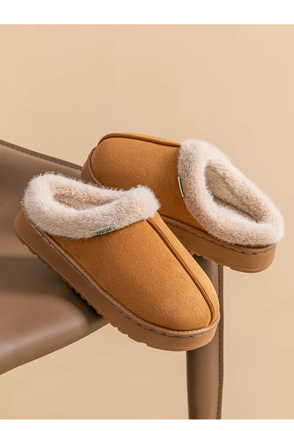 Women’s Men’s Unisex Slippers - Fluffy Thick EVA Sole Anti-Slip Indoor Slippers Warm for Winter Autumn