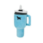 Large Squeaky Drink Cup Plush Dog Toy – 31cm Tall, Soft & Durable with Handle