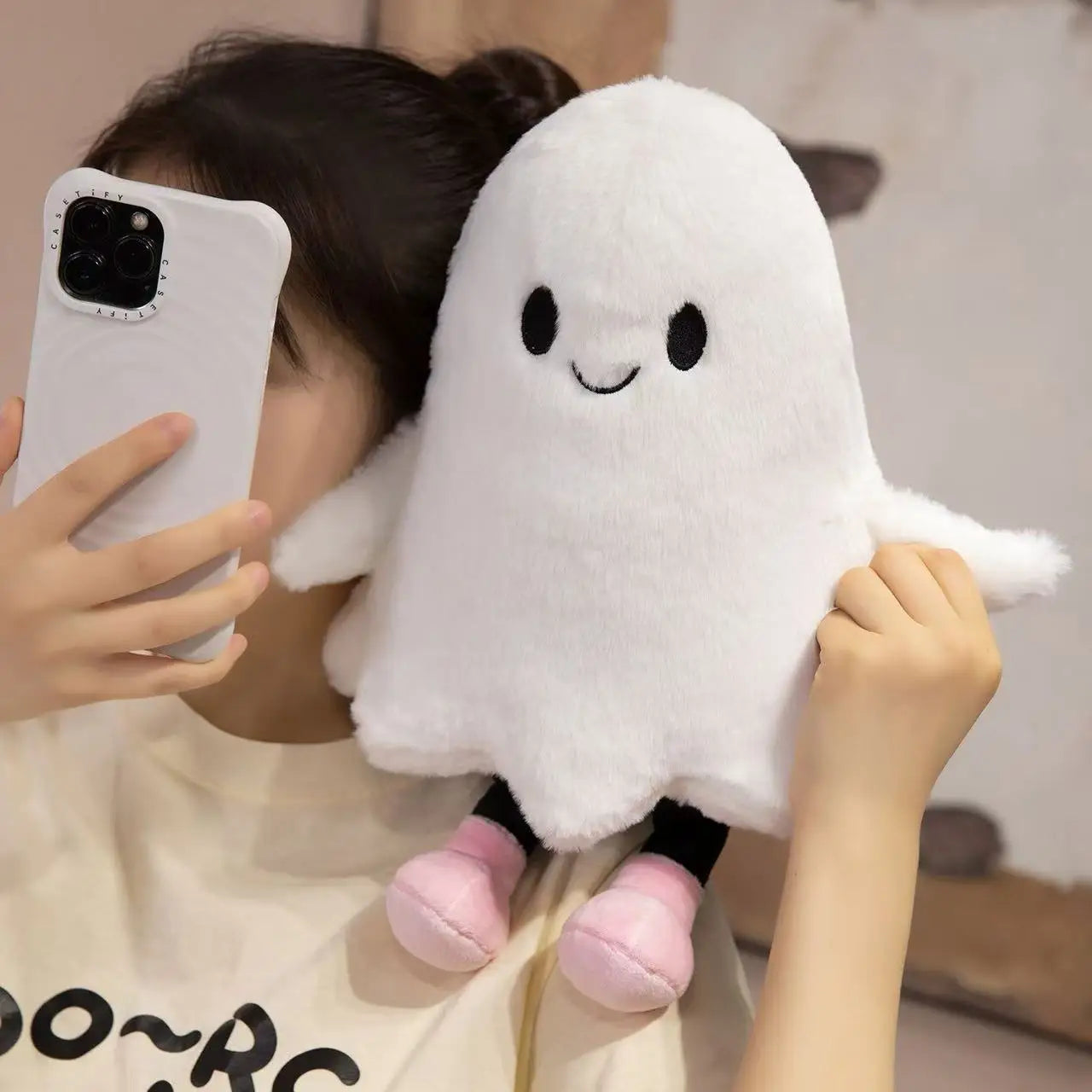 18-30cm Large Ghost Pumpkin Halloween Plush Soft Toy Smiling