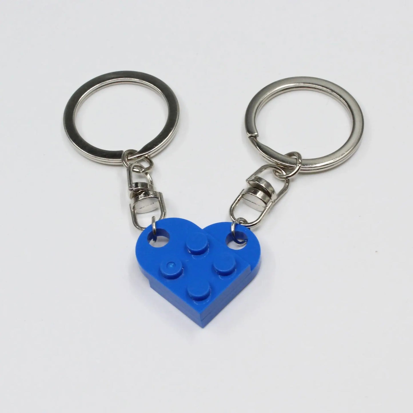 Couple Friends Heart-Shaped Keychain Keyring Set - Matching Design Gift