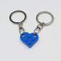Couple Friends Heart-Shaped Keychain Keyring Set - Matching Design Gift