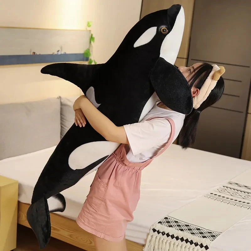 Giant Large 50/75/130cm Orca Killer Whale Plush Stuffed Toy Cartoon Soft Pillow Cushion Cute