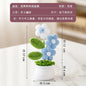 Crochet Knitted Artificial Flower Plant in Pot - Hand Woven Potted Desk Desktop Home Decor Gift Ornament