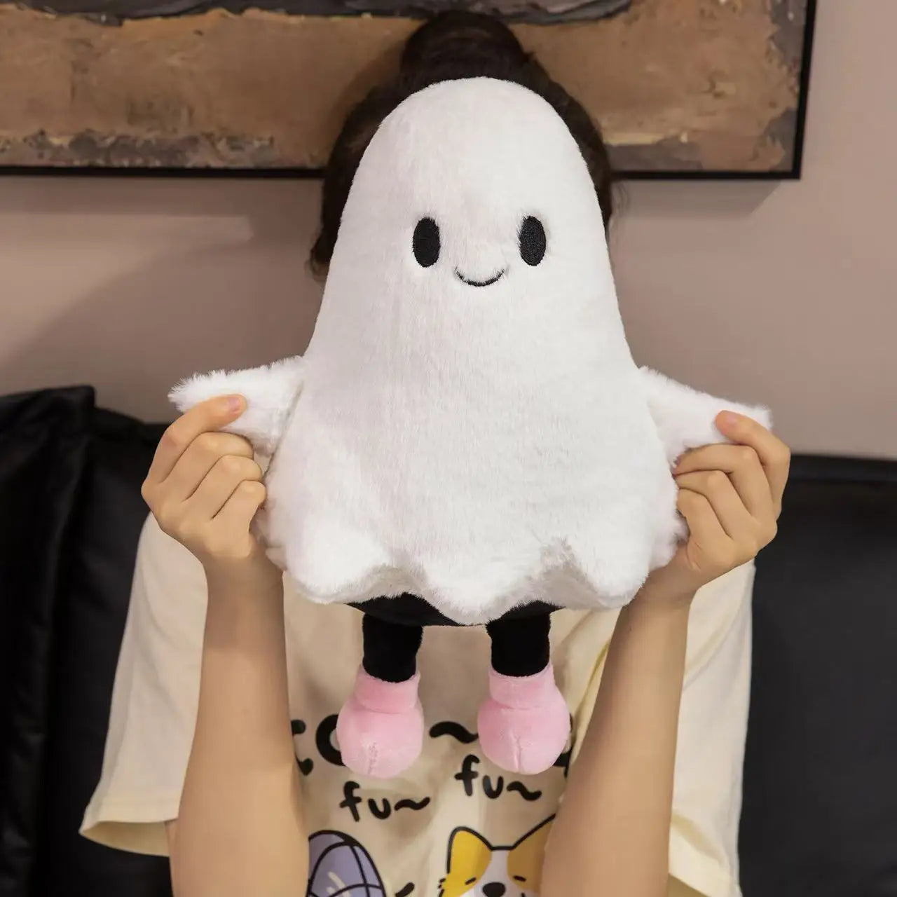 18-30cm Large Ghost Pumpkin Halloween Plush Soft Toy Smiling
