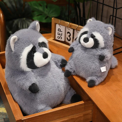 Large Grey Raccoon Plush Toy – Soft Stuffed Animal Pillow Toy (22cm, 35cm, 45cm) - Trash Panda Wildlife Plush
