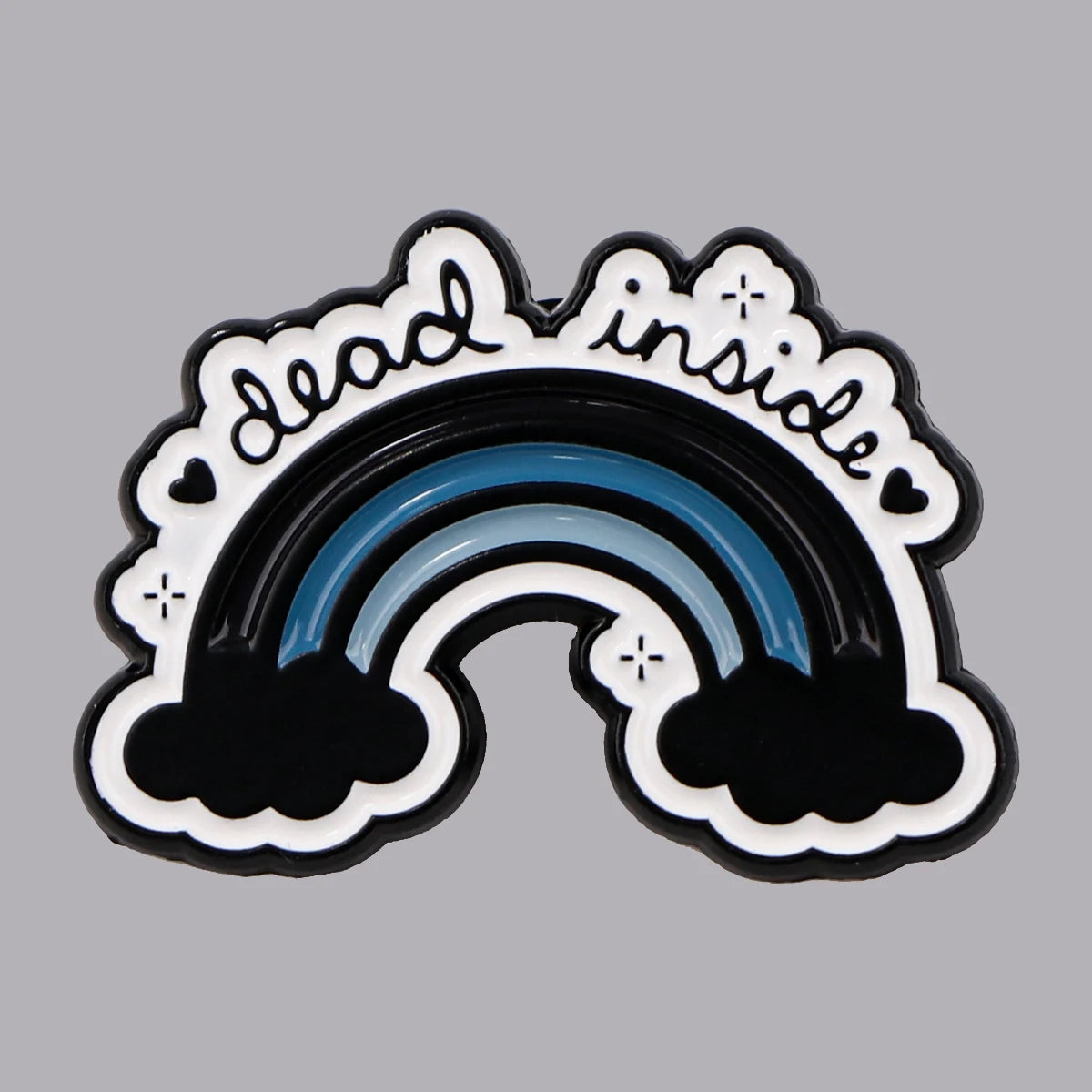 Dead Inside Rainbow Bridge Funny Sarcastic Enamel Pin Badge Brooch Lapel Backpack Clothing Accessories