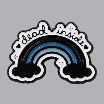 Dead Inside Rainbow Bridge Funny Sarcastic Enamel Pin Badge Brooch Lapel Backpack Clothing Accessories