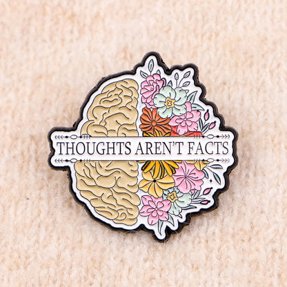 Thoughts Aren’t Facts Enamel Pin Badge Mental Health Support Anxiety ADHD OCD
