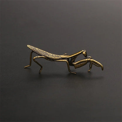 Vintage Copper Mantis Miniature – Decorative Tea Pet & Plant Pot Ornament