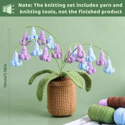 Moth Orchid or Bluebell Crochet Kit – All-in-One Beginner Crochet Flower DIY Kit