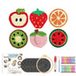 DIY Punch Needle Coaster Set Kits – Make 6 Fruit Design Coasters Multiple Design Choice Craft Embroidery