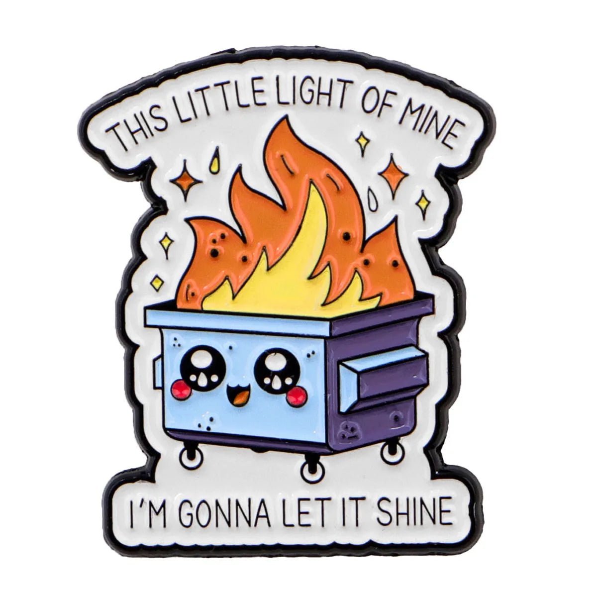 Dumpster Fire Enamel Pin Badge Funny Sarcastic Brooch Lapel Backpack Clothing Accessories