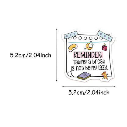 50Pc Self-Affirmation Quote Stickers – Motivational Waterproof Vinyl Pack