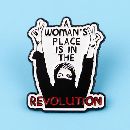 Feminist Movement Revolution Women’s Rights Enamel Brooch Lapel Pin Badge Feminism Power Strength