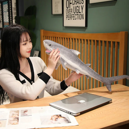 60/100/140cm Giant Shark Plush Soft Toy – Great White Shark Pillow