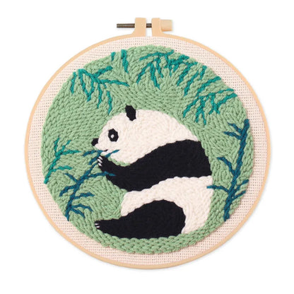 20cm Panda Design Punch Needle DIY Kit Set – Beginner Animal Craft Set