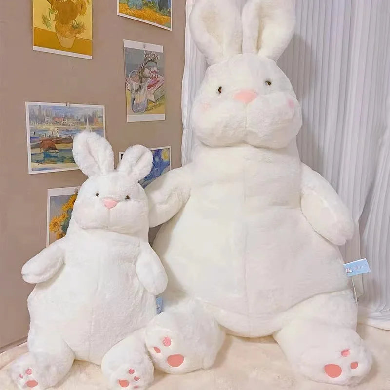 Giant Lazy Bunny Plush Toy – Soft White Rabbit Stuffed Animal in 35–80 cm Sizes