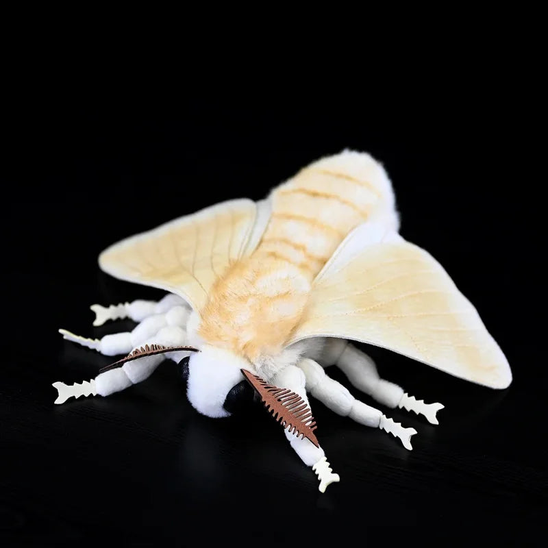 27cm Silkworm Moth Plush Soft Toy Cute Realistic Insect Bug Animal