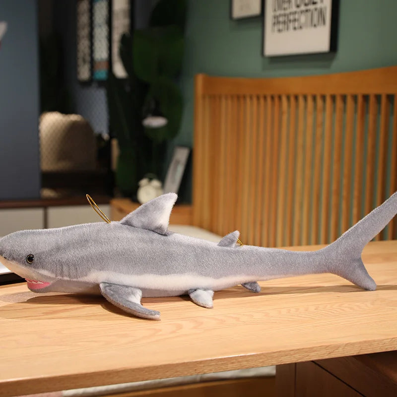 60/100/140cm Giant Shark Plush Soft Toy – Great White Shark Pillow