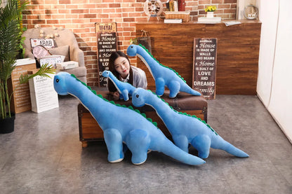 50cm or 80cm Long-Neck Dinosaur Plush Soft Toy – Pink, Green, Blue Brachiosaurus