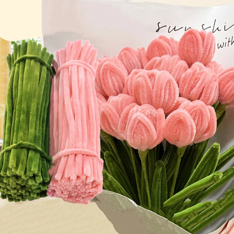 30cm Chenille Stems (Pipe Cleaners) – Craft Supplies for DIY, Kids’ Art & Flower Making Supplies Handmade