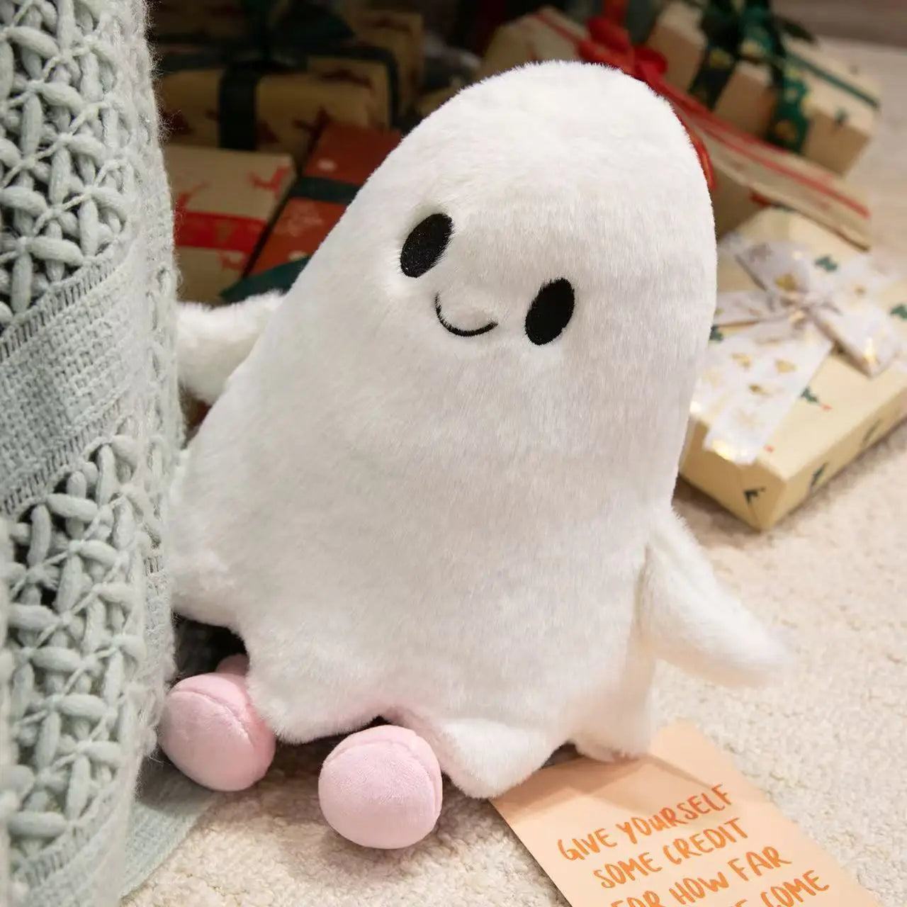 18-30cm Large Ghost Pumpkin Halloween Plush Soft Toy Smiling