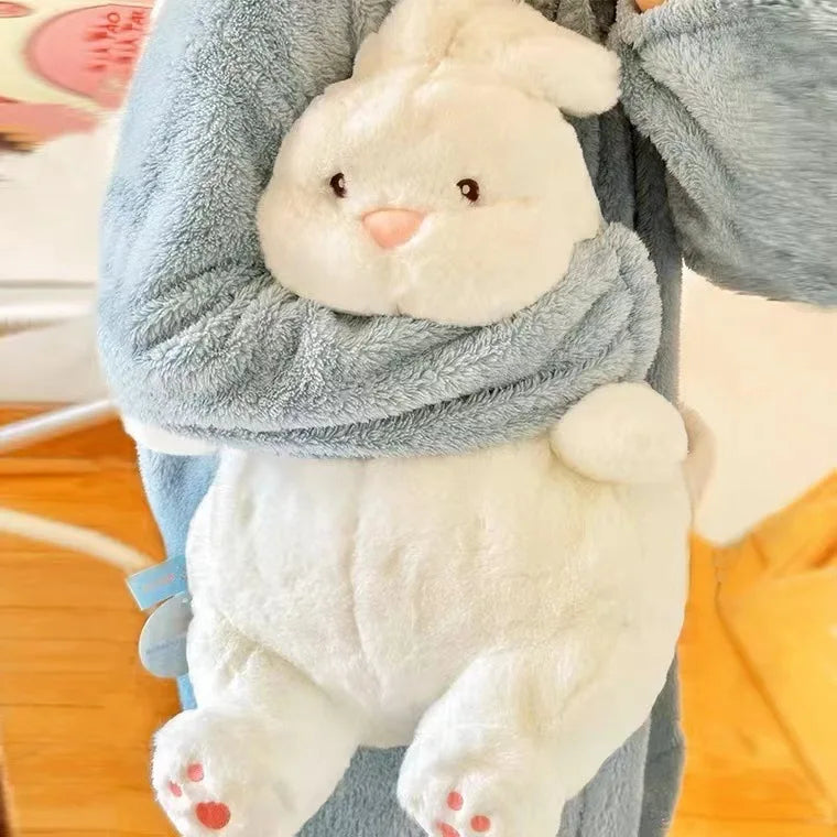 Giant Lazy Bunny Plush Toy – Soft White Rabbit Stuffed Animal in 35–80 cm Sizes