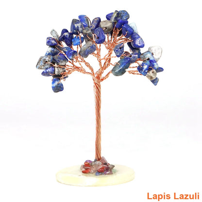 Crystal Money Tree Natural Crystal Healing Stone Reiki Quartz Gemstones Copper Wire Plant Gift