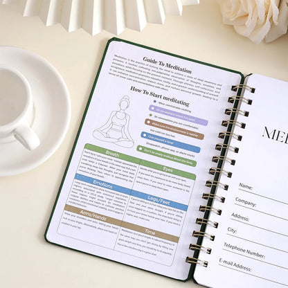 A5 Meditation & Self-Discovery Journal – 96-Page Daily Reflection Notebook for Mental Wellness