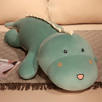 Giant 80-150cm Long Dinosaur Crocodile Plush – Soft Cartoon Plush in Green, Pink, Blue, Yellow, or Purple