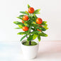 Artificial Bonsai Plant Tree – Peach, Orange, Strawberry, or Pepper Tree Plant Décor (22×18 cm)