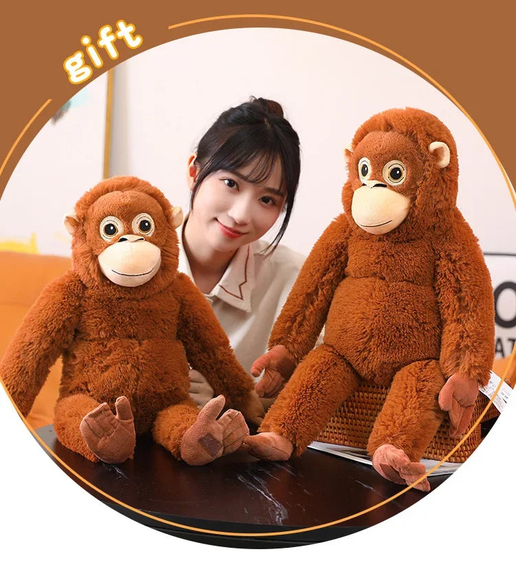 66cm Orangutan Plush Soft Toy – Large Monkey Cuddly Plush Gift