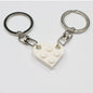Couple Friends Heart-Shaped Keychain Keyring Set - Matching Design Gift