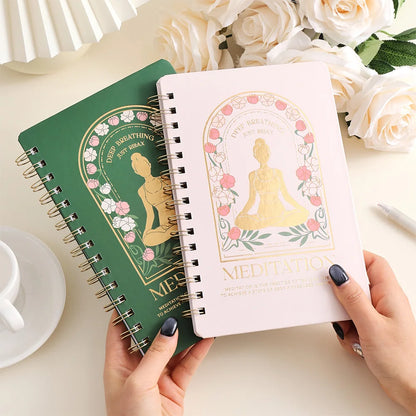 A5 Meditation & Self-Discovery Journal – 96-Page Daily Reflection Notebook for Mental Wellness