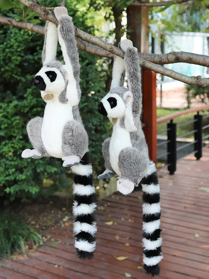 28cm Large Ring Tailed Lemur Plush Soft Toy – Short or Long Arms Hanging or Sitting