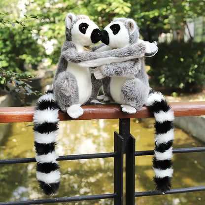 28cm Large Ring Tailed Lemur Plush Soft Toy – Short or Long Arms Hanging or Sitting