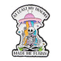 At Least My Trauma Made Me Funny Enamel Pin Badge Sarcastic Funny Skeleton Rainbow UFO Brooch Backpack Clothing