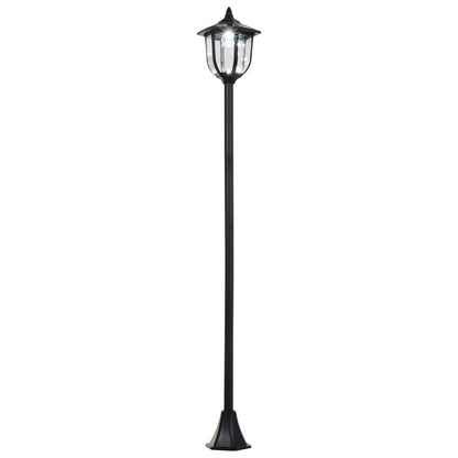Tall 1.77m Outdoor Solar Light Garden Post Lamp Lamppost LED Bollard 6ft Lantern with Sensor – Weatherproof Pathway Light