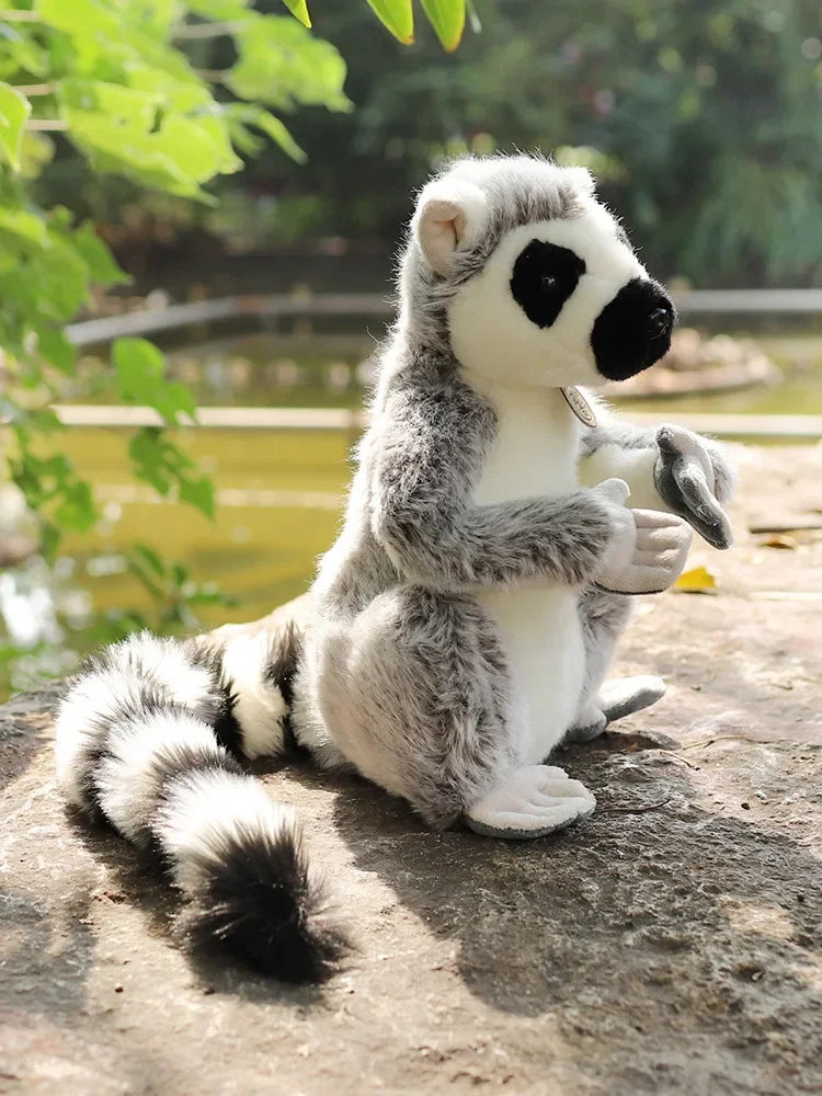 28cm Large Ring Tailed Lemur Plush Soft Toy – Short or Long Arms Hanging or Sitting