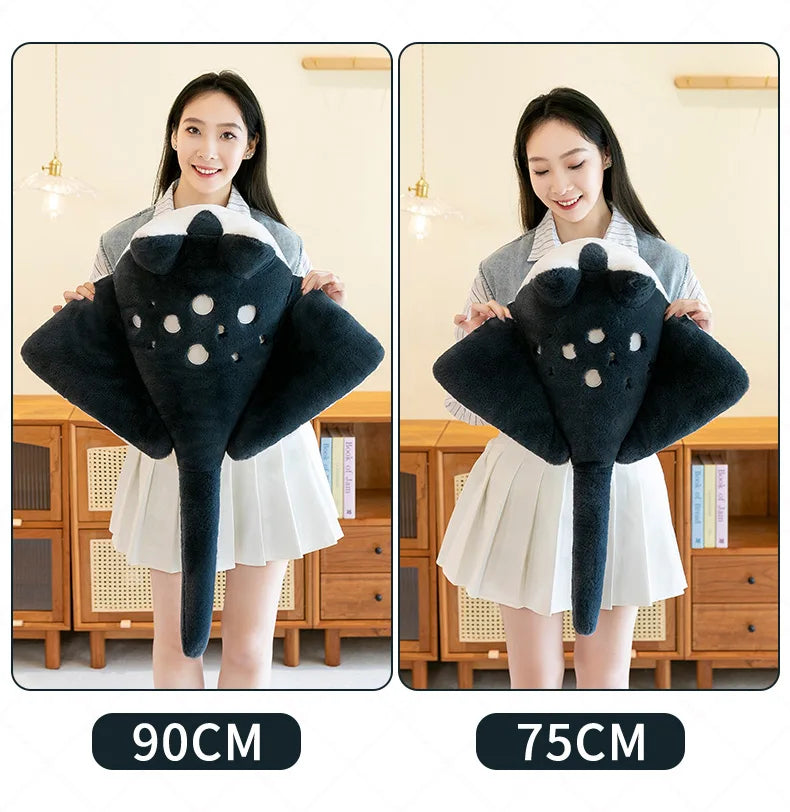 Cute 75cm/90cm Manta Ray Fish Cat Plush Toy – Soft Toy Stuffed Animal Cushion Pillow Kawaii