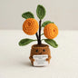 Crochet Knitted Flower Plant Pot - Desktop Emotional Support Gift Positivity Words of Encouragement Ornament - Perfect Gift