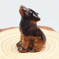 Crystal Howling Wolf Figurines – Hand-Carved Natural Stone Animal Wolves Figures for Chakra Energy Healing & Home Décor