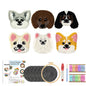 DIY Punch Needle Coaster Set Kit – Make 6 Dog Design Coasters Multiple Design Choice Craft Embroidery